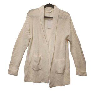 Made with Love Women's Ivory Chunky Knit Open Front Cardigan Size Large
